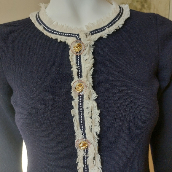 Luisa Spagnoli 100% Virgin Wool Knit Jacket - Picture 2 of 14